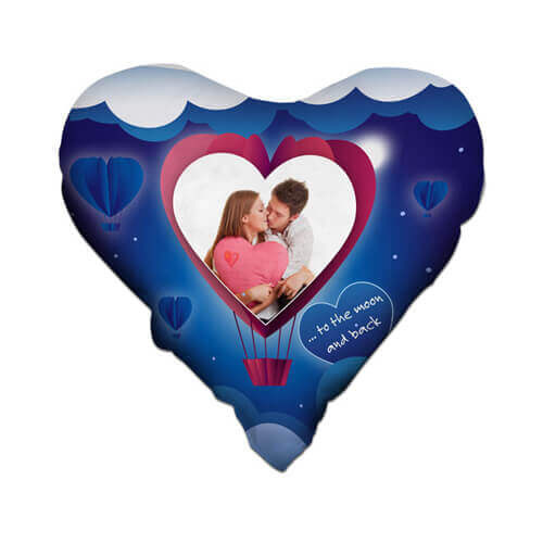 Two-colour satin hearth-shaped cover for sublimation printing - Heart - new