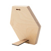 Sexkantig fotoram i plywood för sublimering - 17,8 x 20,3 cm