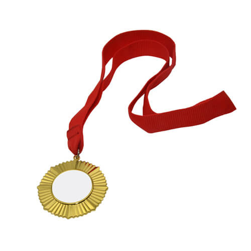 Gold Medal Ø 6 cm Printing Area Ø 3,2 cm Sublimation Thermal Transfer
