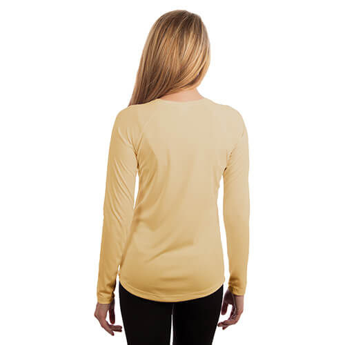 Dames t-shirt met lange mouwen van Solar voor sublimatie - Lichtgeel