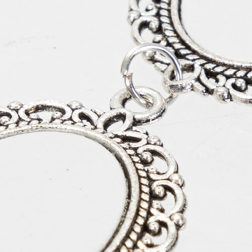 Broche oval triple - imperdible con colgante en forma de corazón para sublimación