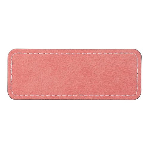 Kožený odznak 8,2 x 3,1 cm na sublimáciu - ružový