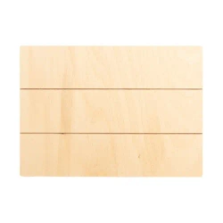 Ορθογώνια κορνίζα από κόντρα πλακέ, ριγέ, 17,8 x 12,7 cm