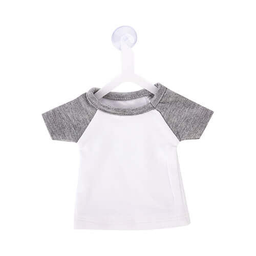 Mini T-shirt til sublimering med bøjle - grå 