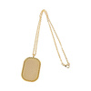 Diamond necklace for sublimation - rectangular - gold