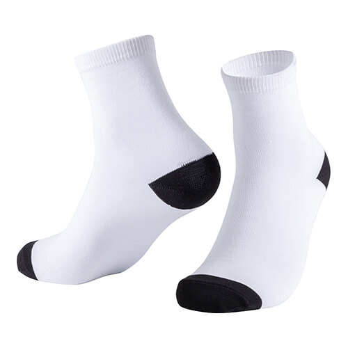 Calcetines de 35 cm con puntera y talón negros para sublimación