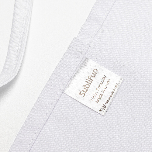 White apron with three pockets for adults for sublimation