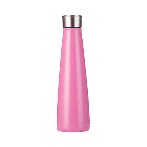 Bidon - pyramídová fľaša na nápoje 420 ml - ružová