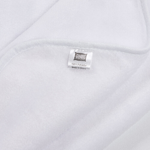Minky blanket with a hood 150 x 130 cm for sublimation - white