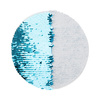 Paillettes bicolores pour sublimation et application sur textiles - cercle bleu clair Ø 19 sur fond blanc