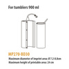 Tumblerverwarmer 900 ml voor pers CE-MP270H