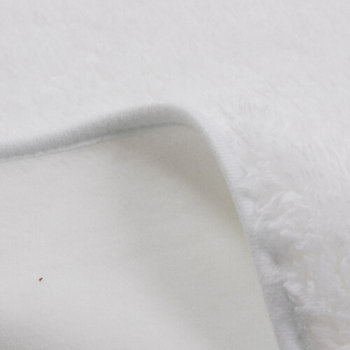 Pătură din microfibră și fleece arctic cu glugă 150 x 130 cm pentru sublimare - alb