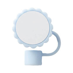 Ø 0,8 cm silikoninen olkikorkki sublimaatiota varten - sininen kukka