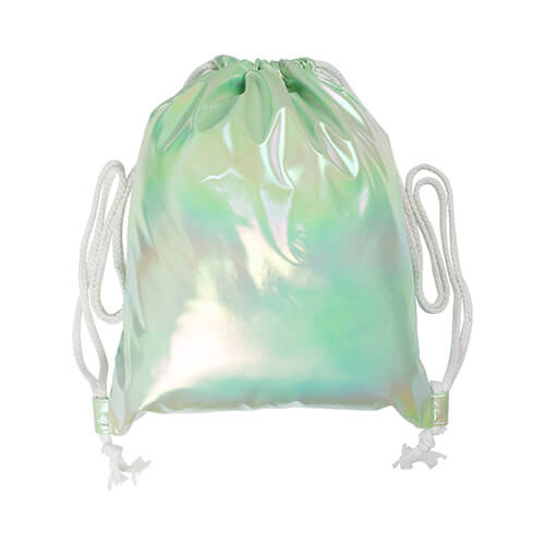 Back bag 33 x 42 cm for sublimation - holo effect - green