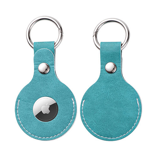 Porte-clés en cuir / étui AirTag pour sublimation - vert