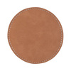 Sous-verre rond en cuir sublimation - marron