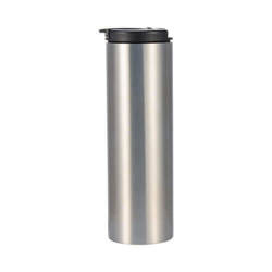 Bouteille - mug thermique 500 ml en acier inox, sublimable - argenté