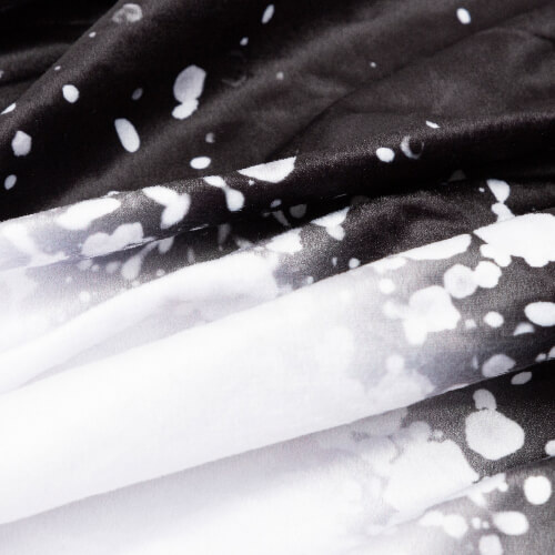 Bleget Starry Black Heart plys-tæppe til sublimering