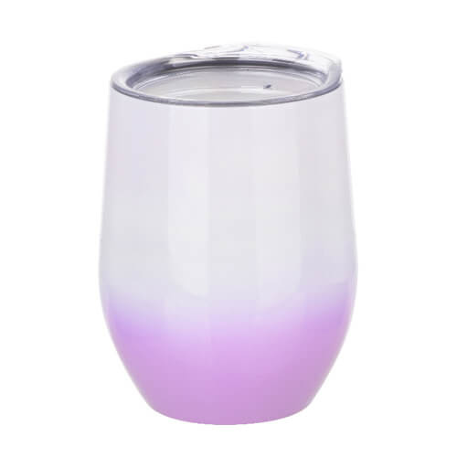 360 ml muki glögiä varten sublimaatiota varten - valkoinen ja violetti kaltevuus