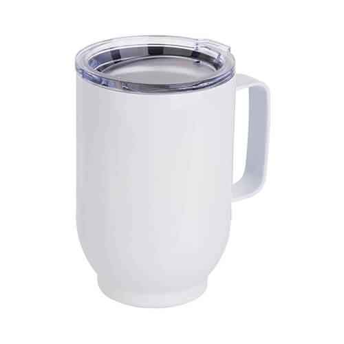 Taza alta de metal de 500 ml para café por sublimación - blanco