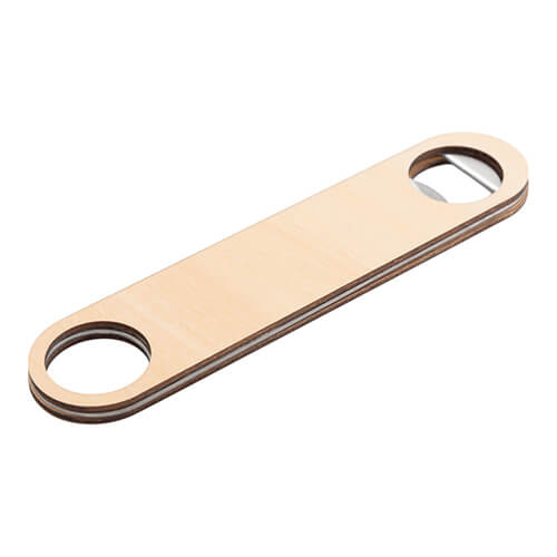 Stainless steel and wood bottle opener for sublimation