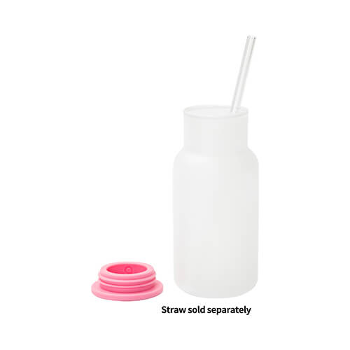 Hrnček - 550 ml fľaša na sublimáciu s ružovým viečkom