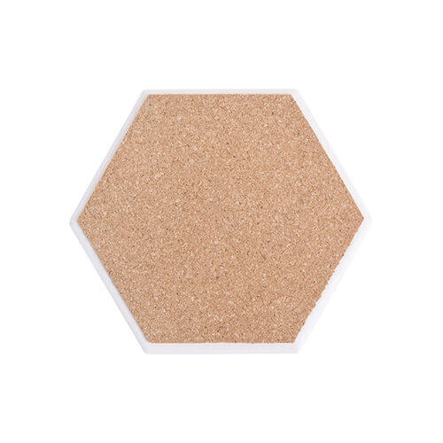 Dessous de verre en céramique pour sublimation – hexagone