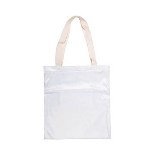 Glitterpose 34 x 37 cm til sublimering - hvid