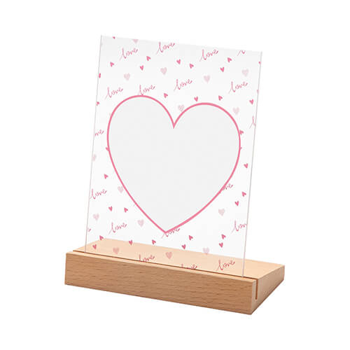 Marco de cristal para sublimación - 12,7 x 17,8 cm - Red Love