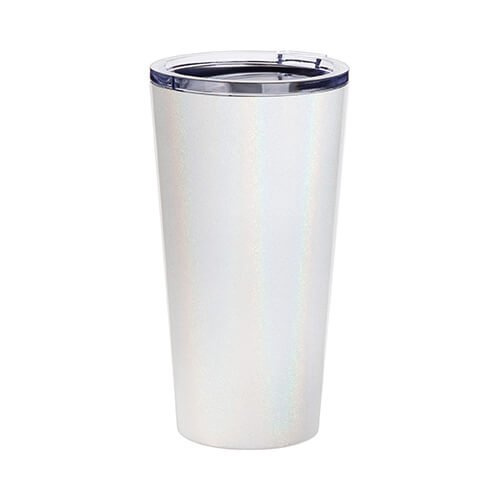 Vaso térmico de Steel inoxidable de 480 ml para sublimación - blanco ópalo