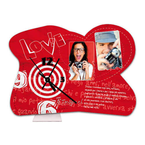 Staande klok van MDF - Hart - Thermische overdracht sublimatie