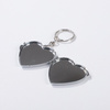 Keyring with a lockable sublimation mirror - heart