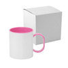 Plastmugg 330 ml ROLIG rosa med kartong Sublimation Thermal Transfer