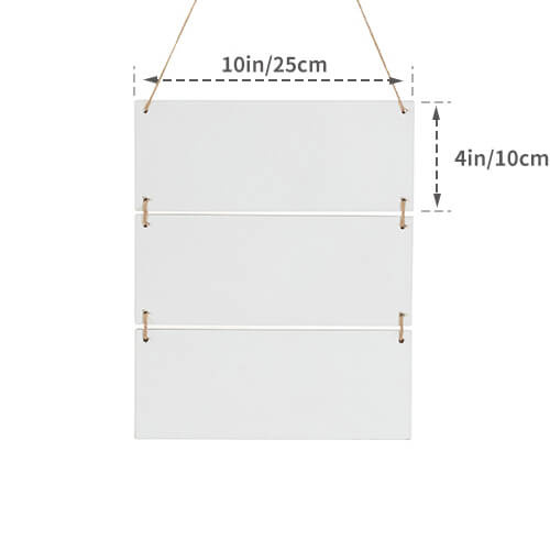 Drie hangende MDF frames voor sublimatie