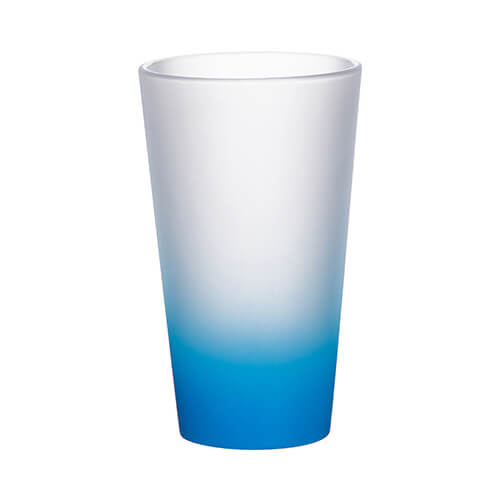 Verre dépoli pour sublimation 450 ml - dégradé bleu