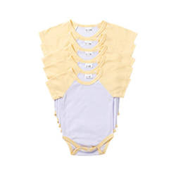 Bērnu krekliņš ar īsām piedurknēm sublimācijai - dzeltenas piedurknes