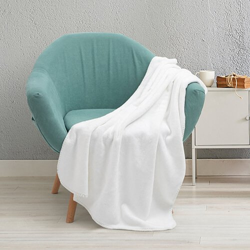 Minky takaró sherpa béléssel szublimációhoz - ezüst csillogás