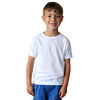 Camiseta básica de manga corta para niños pequeños - Blanco
