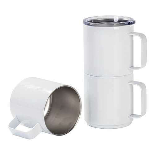 550 ml roostevabast terasest kruus sublimatsiooni jaoks - valge