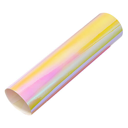 A sheet of self-adhesive foil - yellow rainbow