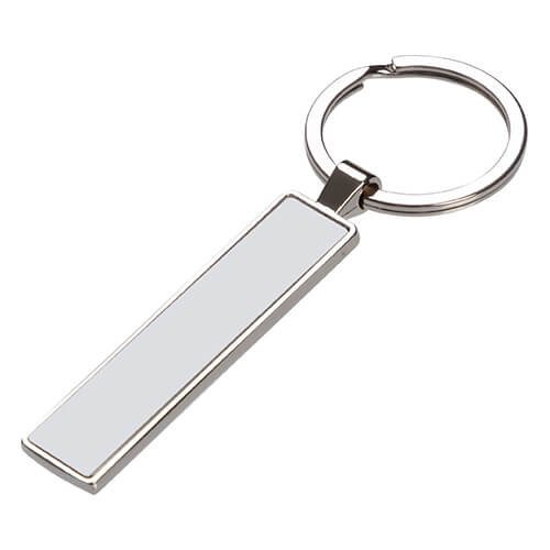 Double-sided key ring 1.3 x 6.3 cm for sublimation - silver