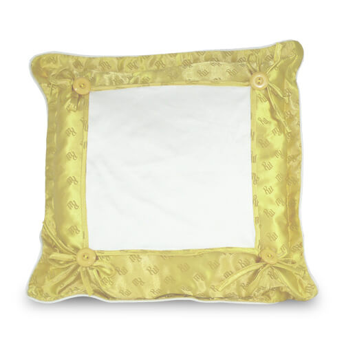 Housse de coussin Super Quality 40 x 40 cm jaune Sublimation Transfert Thermique