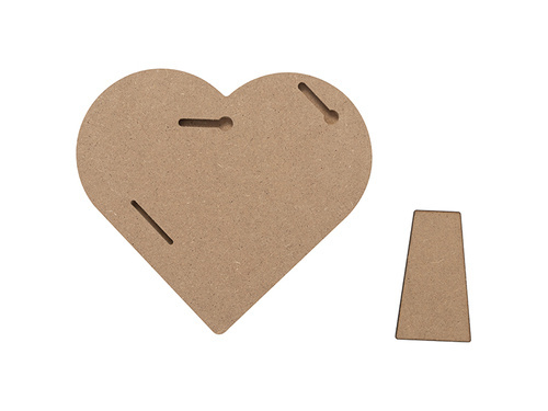 Ramka na zdjęcie - serce z MDF-u do sublimacji - 20,3 x 20,3 cm