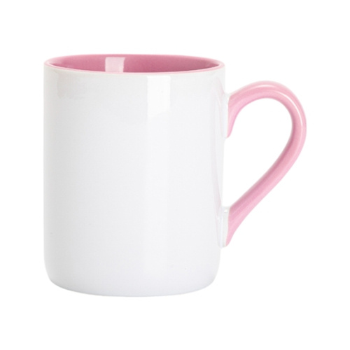 325 ml sublimeringsmugg - med rosa insida och handtag