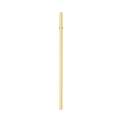 Simple, smooth glass straw 23 cm - yellow