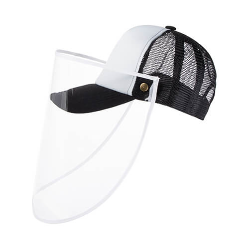 A cap for a visor for sublimation - black