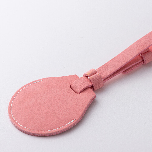Bagagemærke i læder / AirTag-etui til sublimering - pink