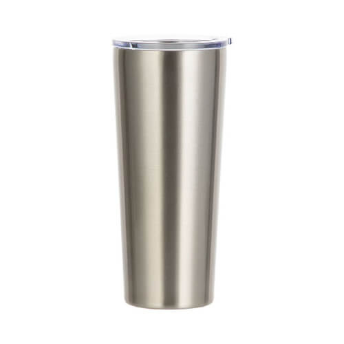 Gobelet thermique en acier inoxydable 650 ml pour sublimation - argent