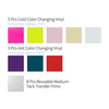 Set of 8 sheets of self-adhesive changing color
