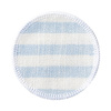 Canvas cup coaster Ø 10 cm cream with blue stripes for sublimation
